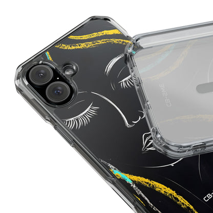 Vivid Minimalist Portrait iPhone Case - Impact