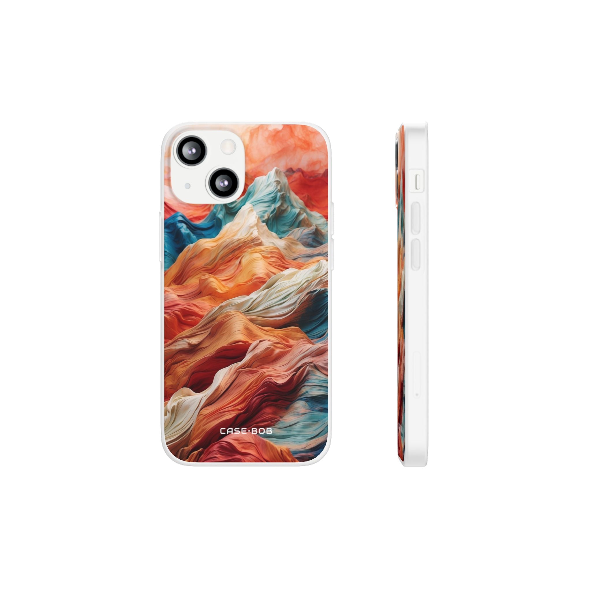 Fabric Peaks Cream iPhone 13 mini Case - Soft