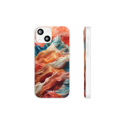Fabric Peaks Cream iPhone 13 mini Case - Soft