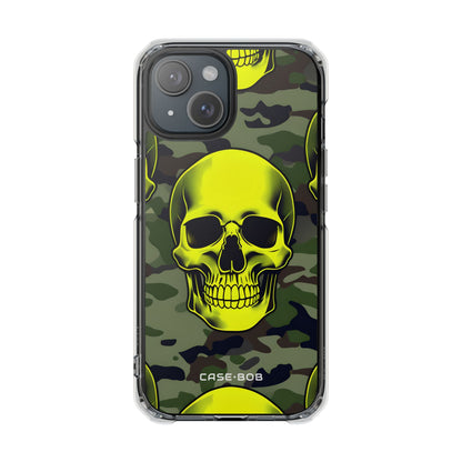 Neon Skull Camo iPhone 15 Case - Impact