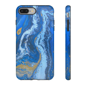 Acrylic Blue Gold - Protective Phone Case