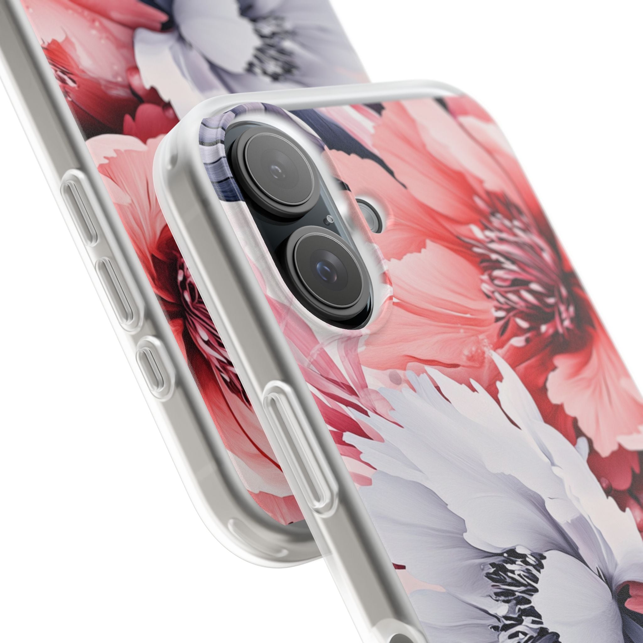 Coral Bloom iPhone 16 Case - Soft