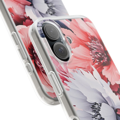 Coral Bloom iPhone 16 Case - Soft