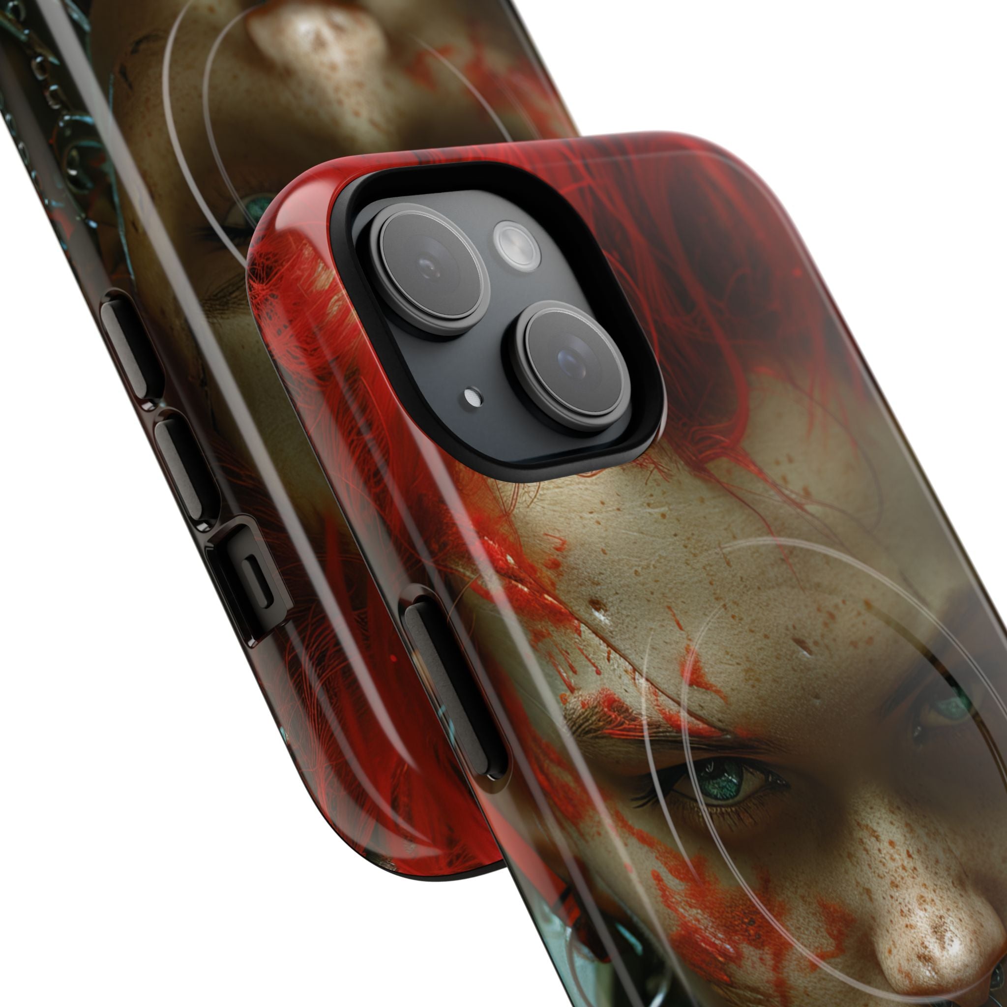 Red Spike Gaze iPhone 15 Case - Tough+