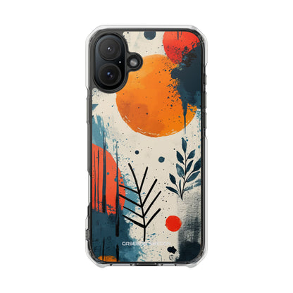 Orange Blue Splash - Clear Impact iPhone 16 Phone Case