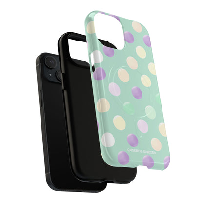 Pastel Polka Dots - Tough + MagSafe® iPhone 15 Phone Case