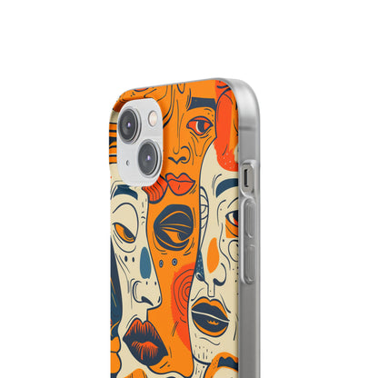 Tangled Faces Sunset iPhone 14 Case - Soft