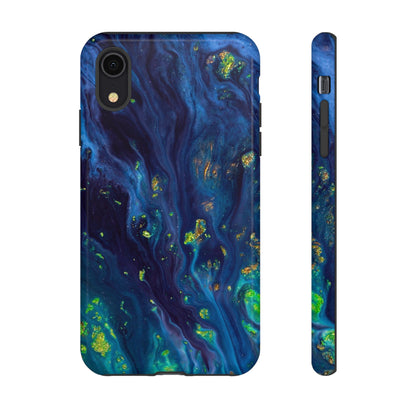 Green Opal Ink Art iPhone Case (Protective) iPhone XR Glossy Phone Case