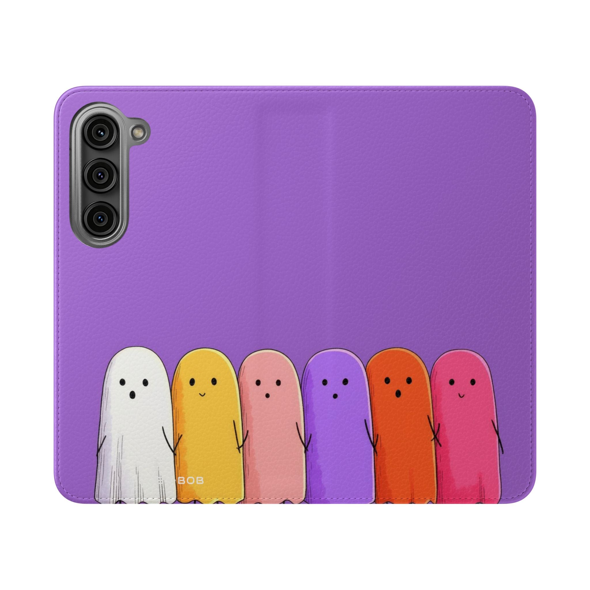 Värikkäät Ghosts Line - Samsung S23 -lompakkokotelo