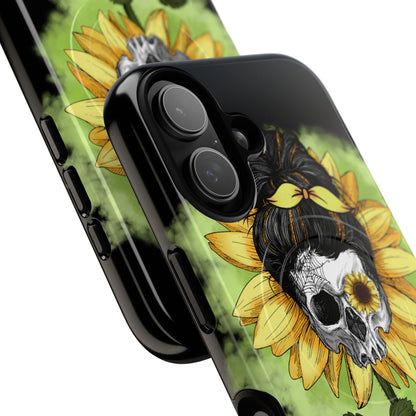 Sunflower Skull iPhone 17 Case - Tough+