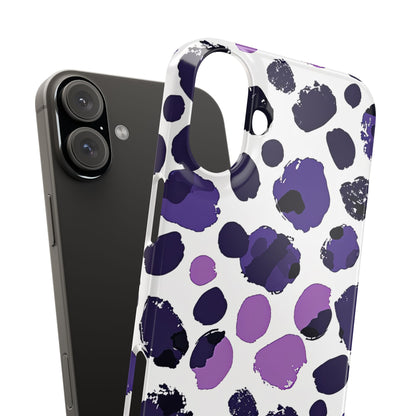 Purple Inkblots iPhone 16 - Slim Phone Case