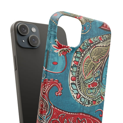 Vintage Paisley Elegance iPhone 15 - Schlanke Handyhülle