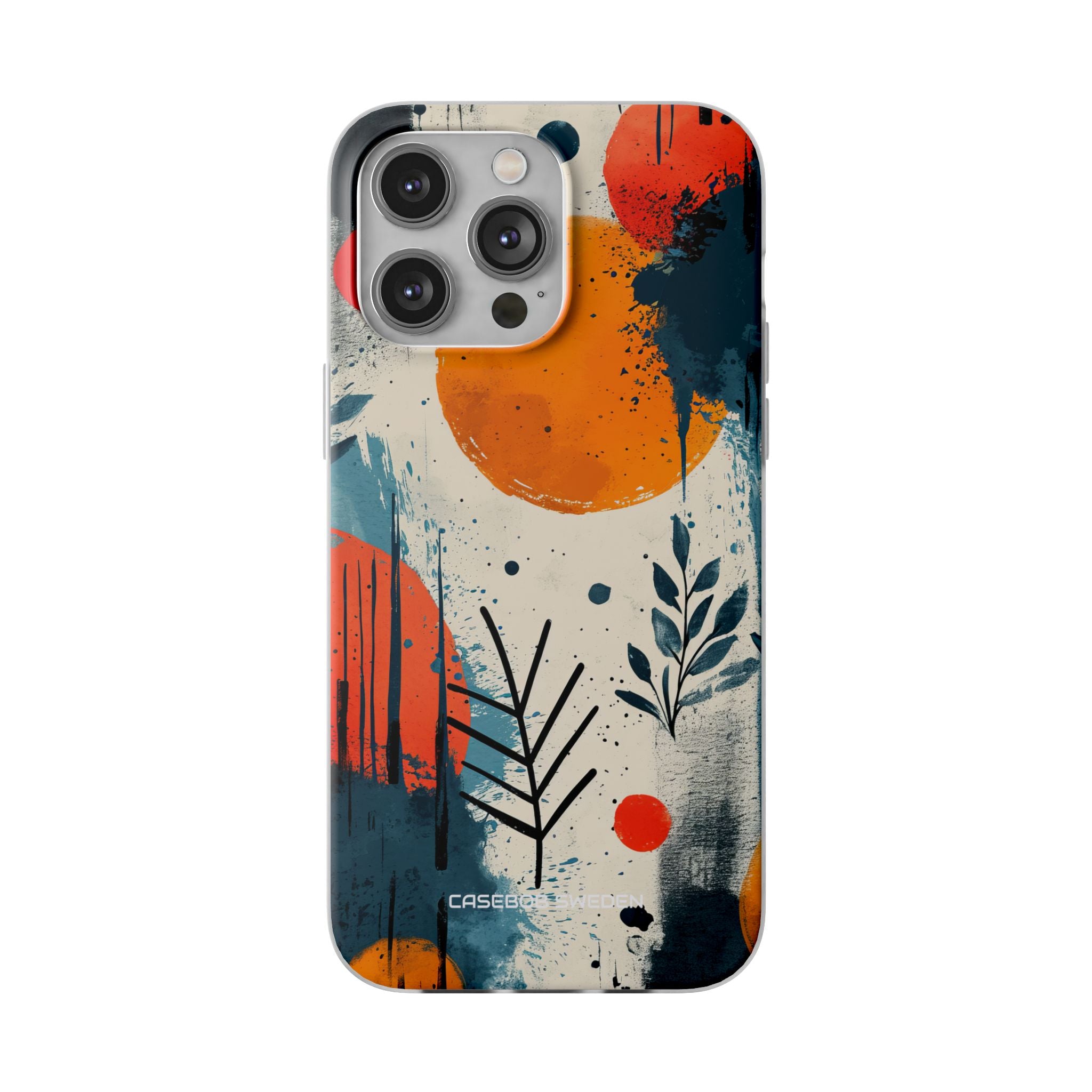 Orange Blue Splash - Flexi iPhone 14 Phone Case