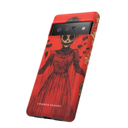 Haunting Scarlet Descent Google Pixel 6 - Tough Phone Case