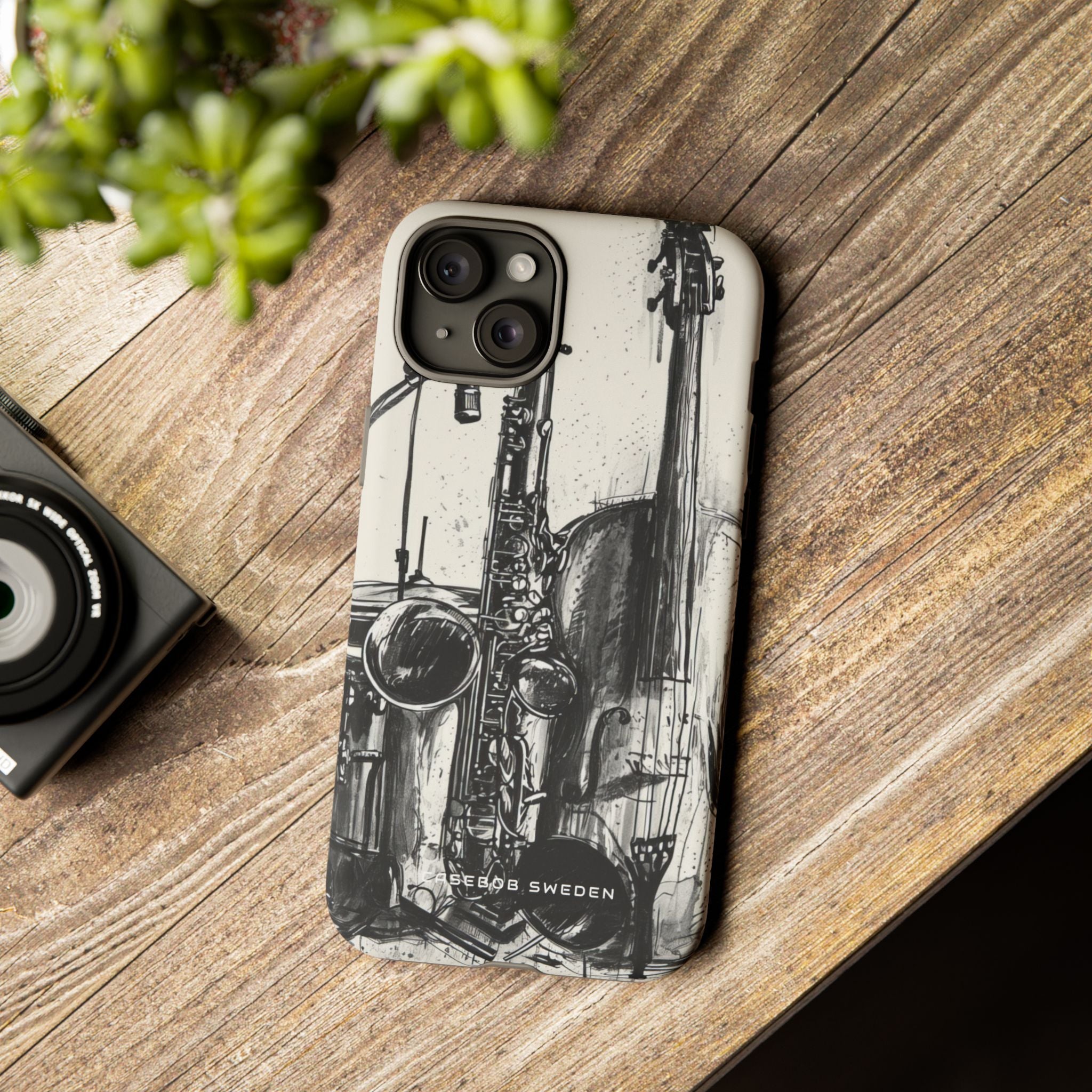 Jazz Instrument Line Symphony iPhone 15 - Tough Phone Case