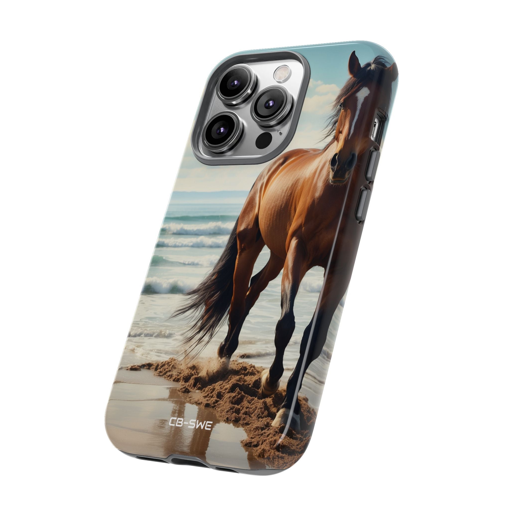 Horse Gallops Shoreline - iPhone Case
