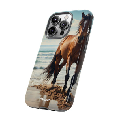 Horse Gallops Shoreline - iPhone Case