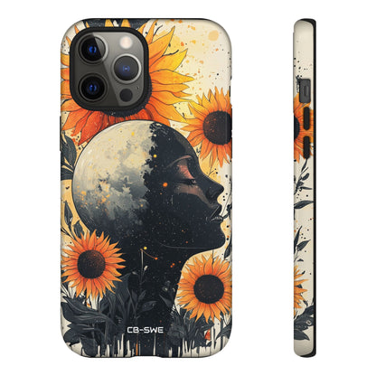 Sunflower Embraces Moon - iPhone Case