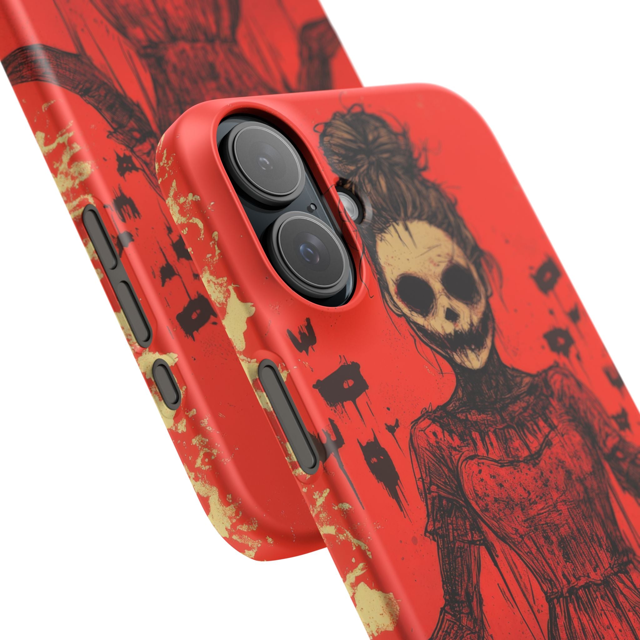 Haunting Scarlet Descent iPhone 16 - Slim Phone Case