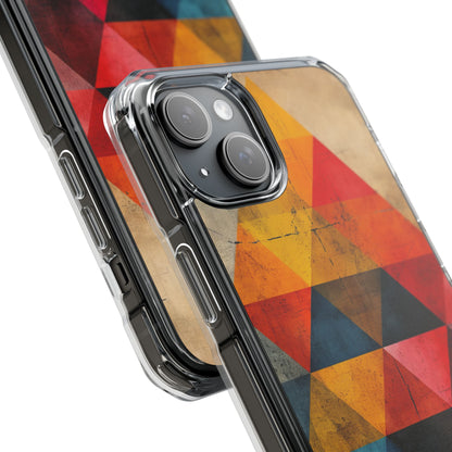 Geometric Energy - Clear Impact iPhone 15 Phone Case