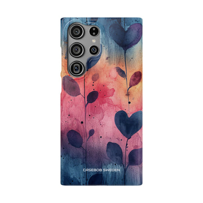 Watercolor Heart Art - Slim Samsung S23 Phone Case