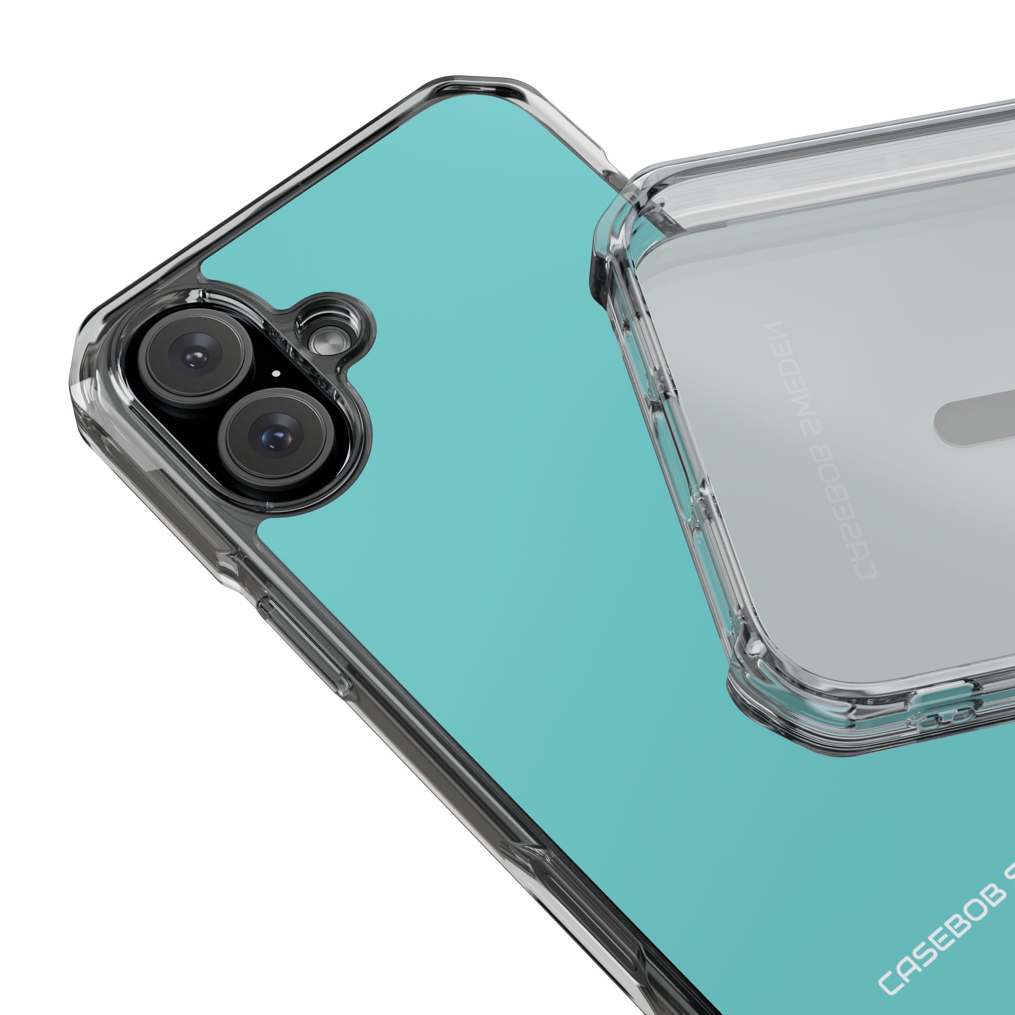 Turquoise Blue - Clear Impact iPhone 16 Phone Case