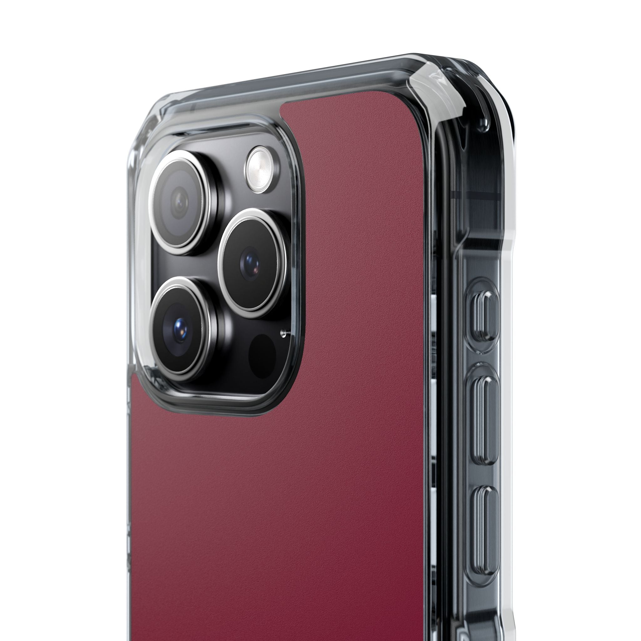 Claret Red - Clear Impact Case for iPhone