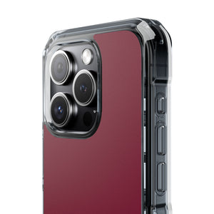 Claret Red | Phone Case for iPhone (Clear Impact Case - Magnetic)