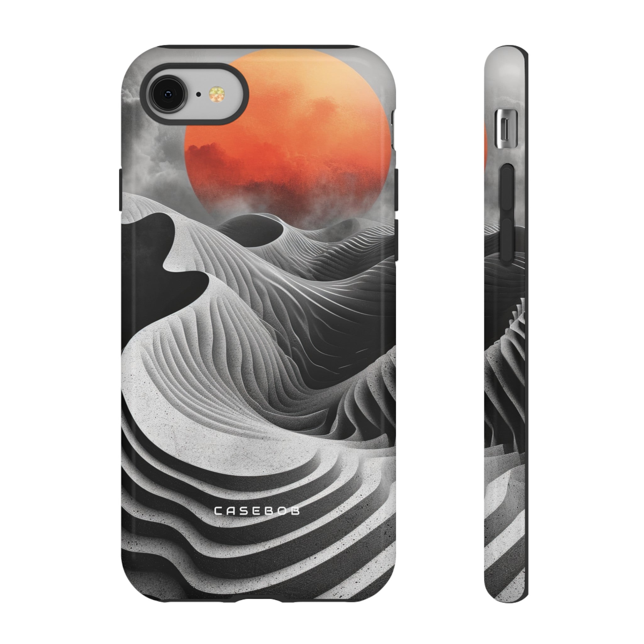 Orange Moon Illusion - Protective Phone Case