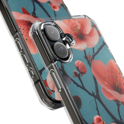 Floral Harmony Burst iPhone 16 - Clear Impact Phone Case