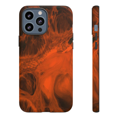 Red Flame Ink Art iPhone Case (Protective) iPhone 13 Pro Max Matte Phone Case