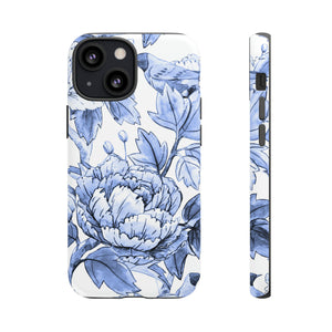 Watercolor Blue Floral - Protective Phone Case