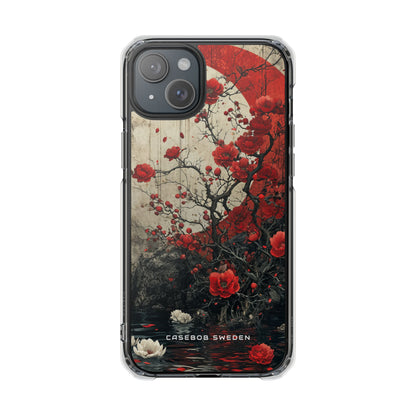 Zen Blossoms in Moonlight iPhone 15 - Clear Impact Phone Case