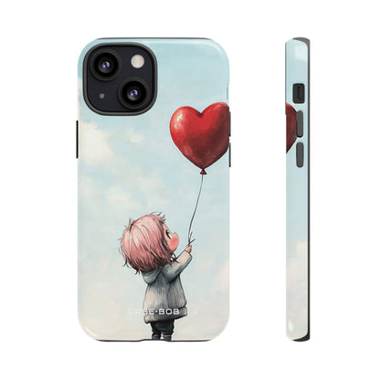 Heart Balloon Glow iPhone 13 Mini Case - Tough