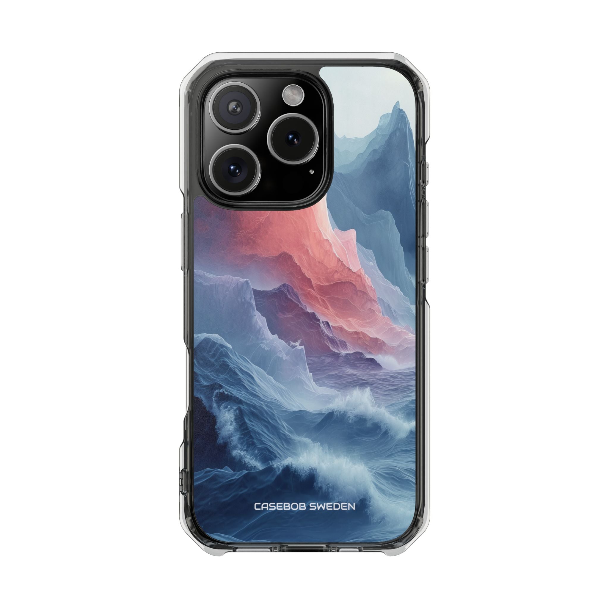 Mountain Wave Serenity - Clear Impact iPhone 16 Phone Case