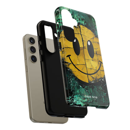 Cracked Smiley Samsung S24 Case - Tough