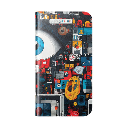 Blue Gaze Mosaic - iPhone 15 Case - Wallet