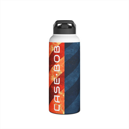 Diagonal Stripes Blaze - Stainless Steel Water Bottle