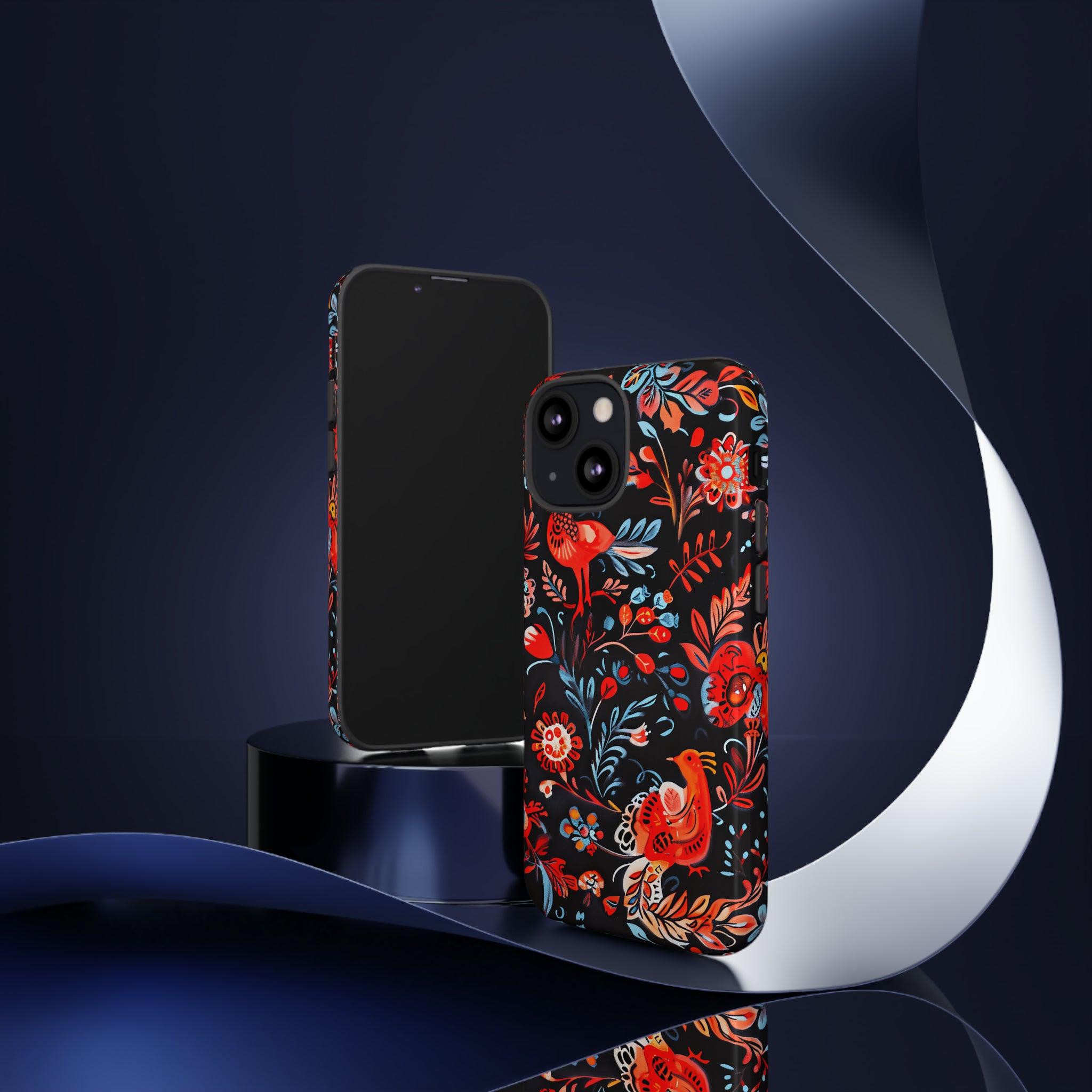 Slavic Myth Firebird & Domovoi - Protective Phone Case