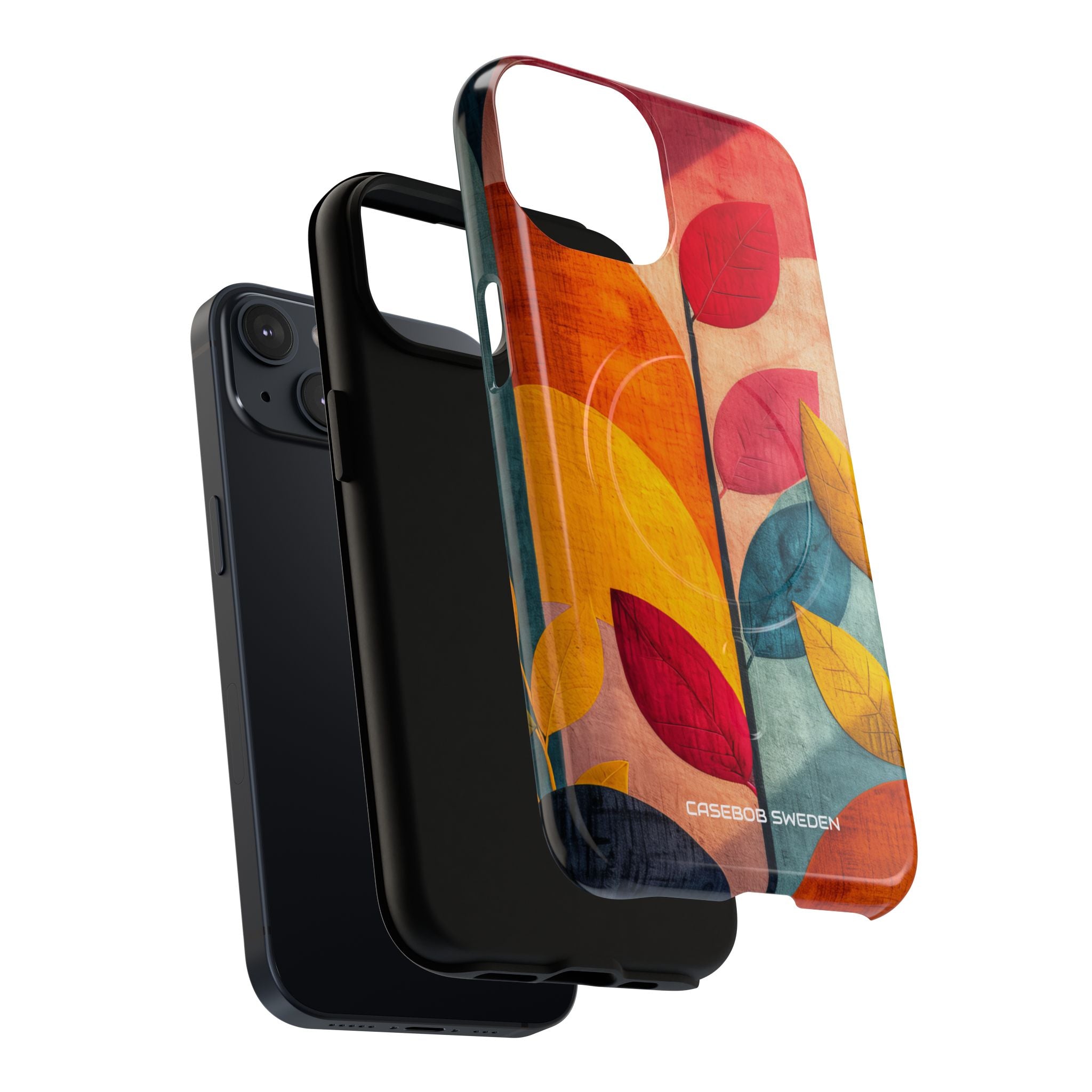 Abstract Orange Blue Design - Tough + MagSafe® iPhone 14 Phone Case