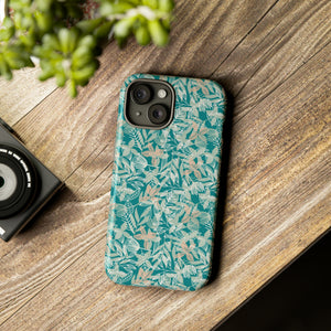 Dark Green Leaf Leaf - Protective Phone Case