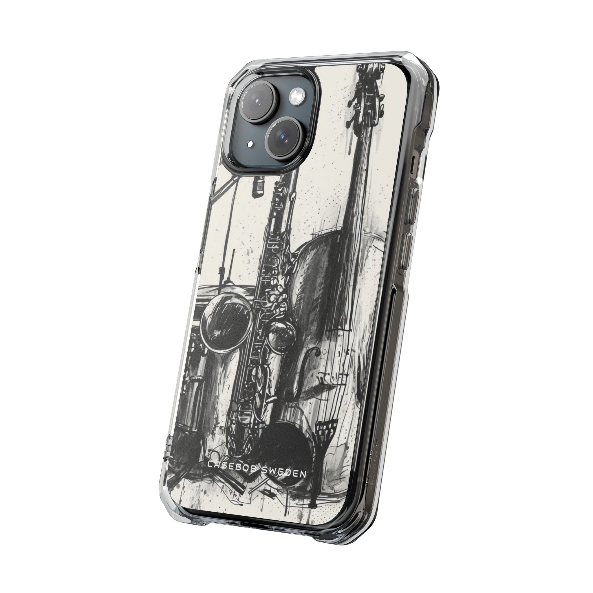 Jazz Instrument Line Symphony iPhone 15 - Clear Impact Phone Case