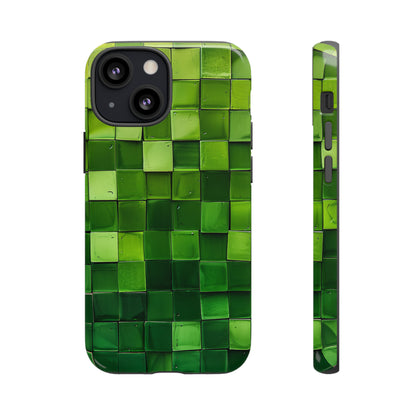 Emerald Square: Green Gradient - Protective Phone Case