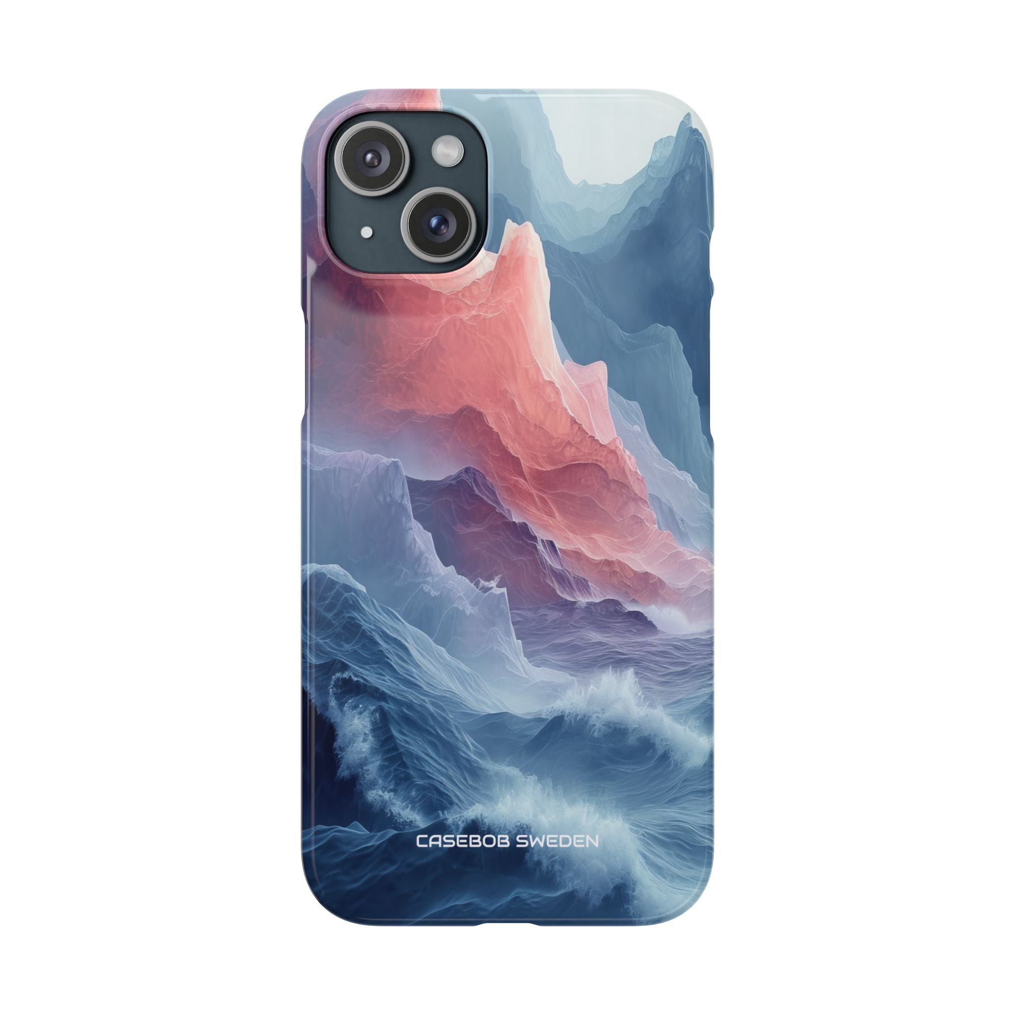 Mountain Wave Serenity - Slim iPhone 15 Phone Case