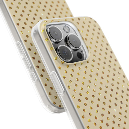 Gold Sparkle Grid iPhone 16 Pro Max Case - Soft