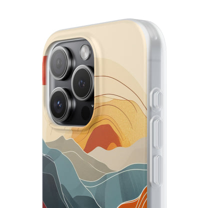 Harmonic Flow of Lines and Color iPhone 15 - Flexi Phone Case