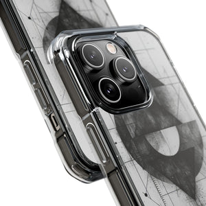 Monochrome Geometry - Phone Case for iPhone (Clear Impact - Magnetic)