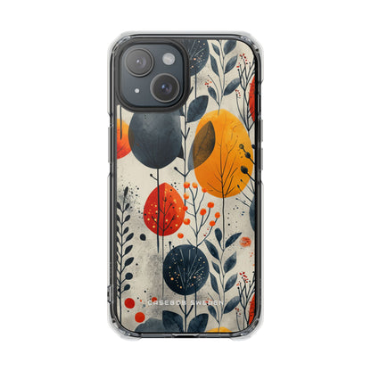 Vibrant Leaf Harmony iPhone 15 - Clear Impact Phone Case