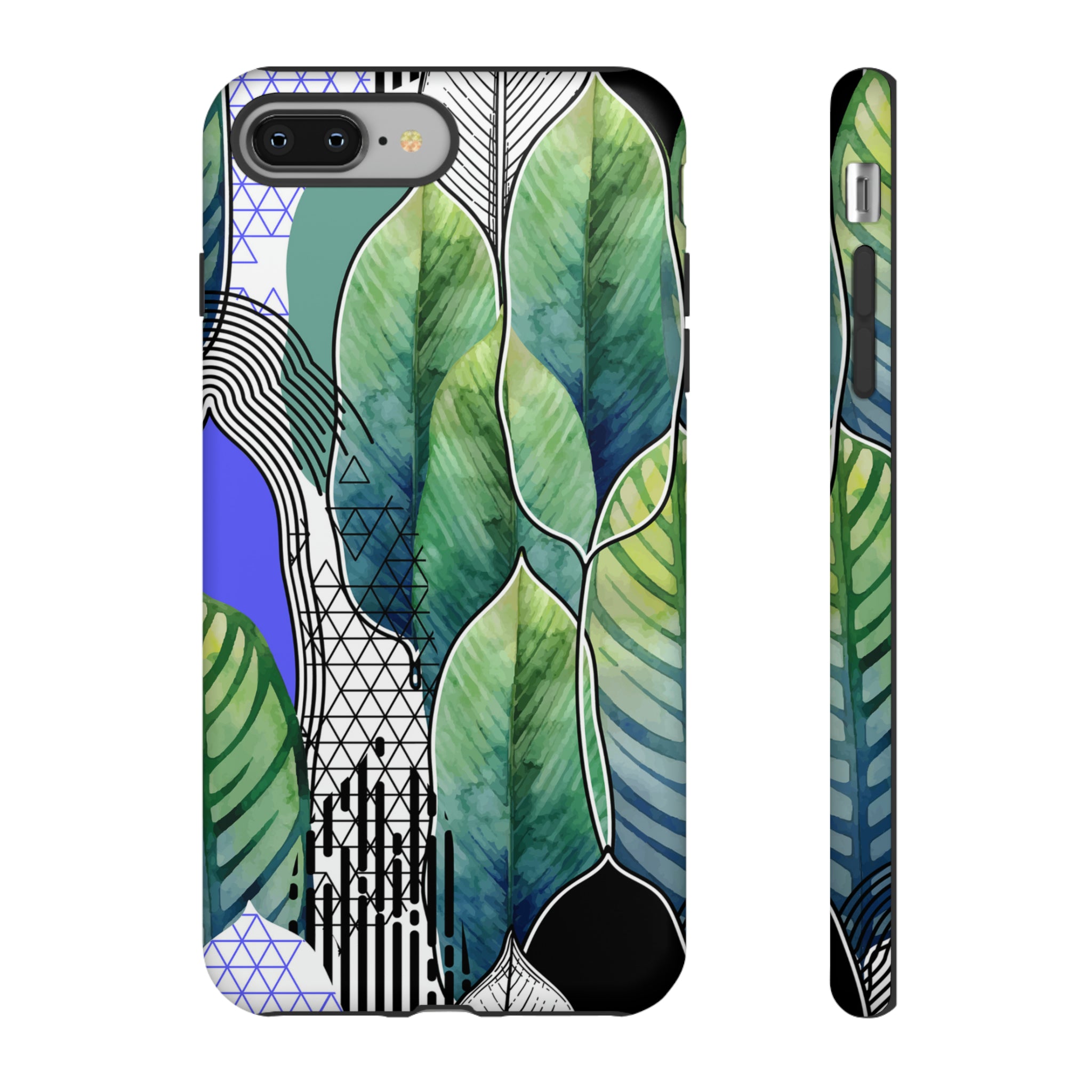 Watercolor Green Leafs - Protective Phone Case