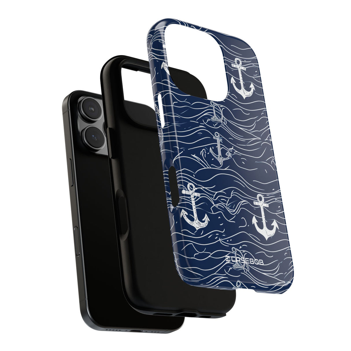 Nautical Whimsy: Anchors and Waves - for iPhone 16